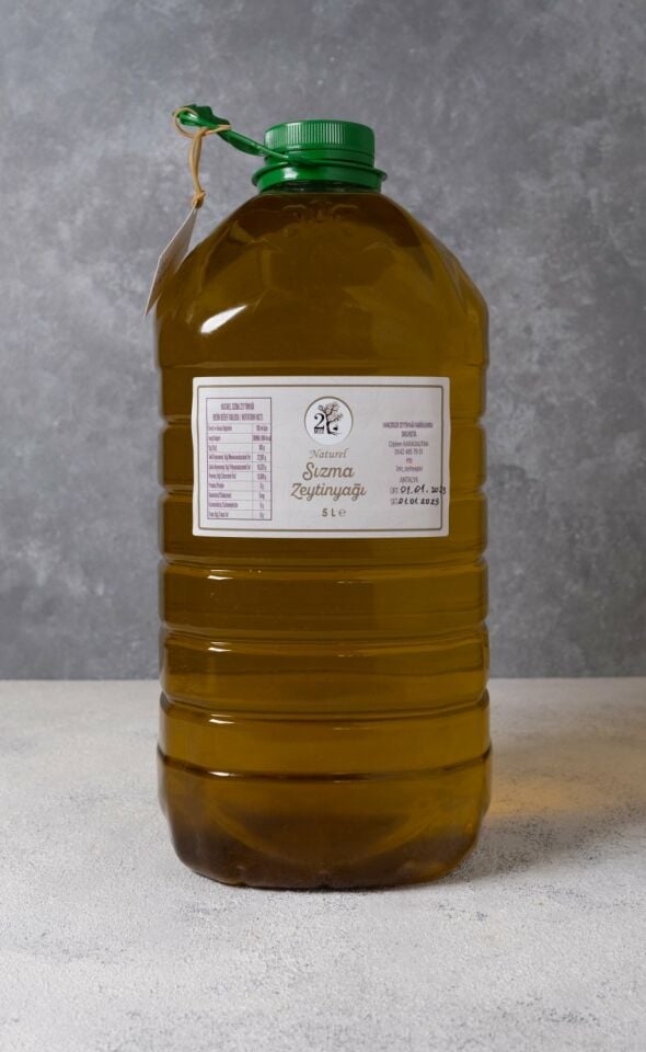 Natural Soğuk Sıkım Sızma Zeytinyağı - 5000 ml - Pet Şişe